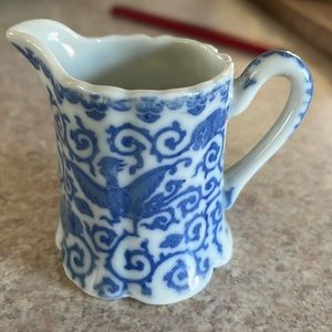 Phoenix bird fluted pitcher creamer